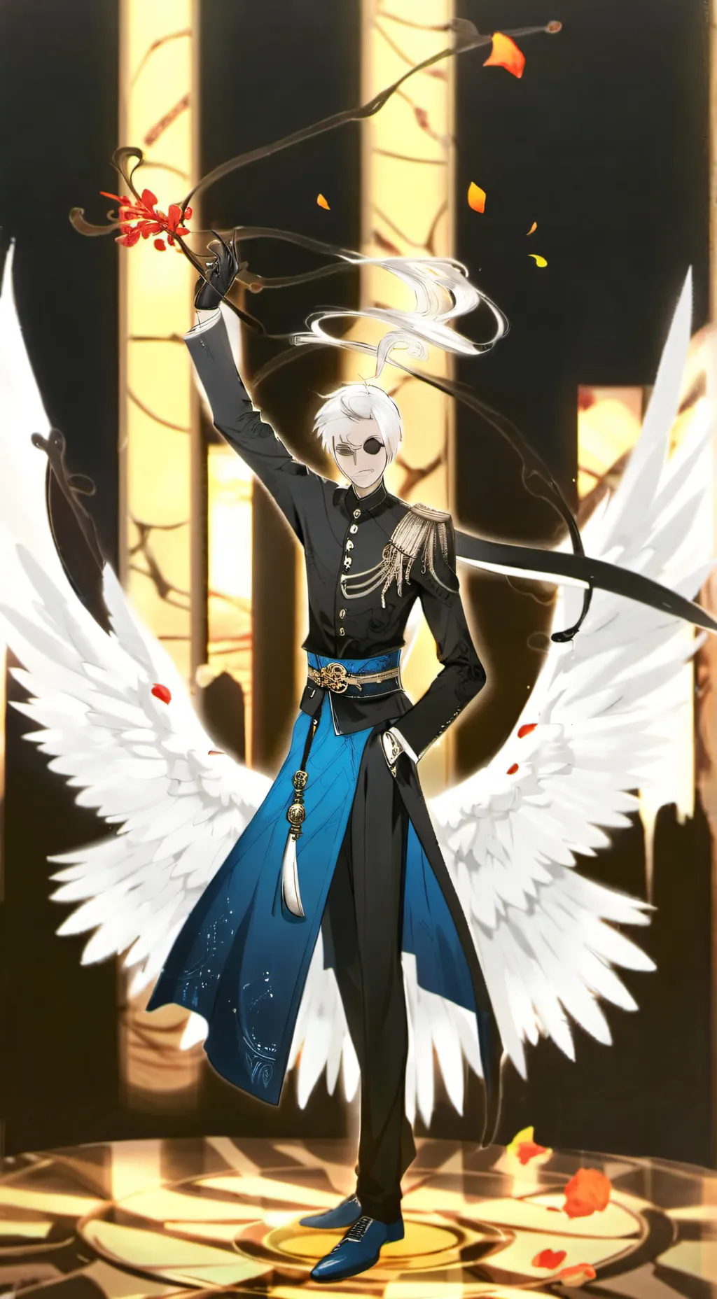 ai character: Emisis Black  background