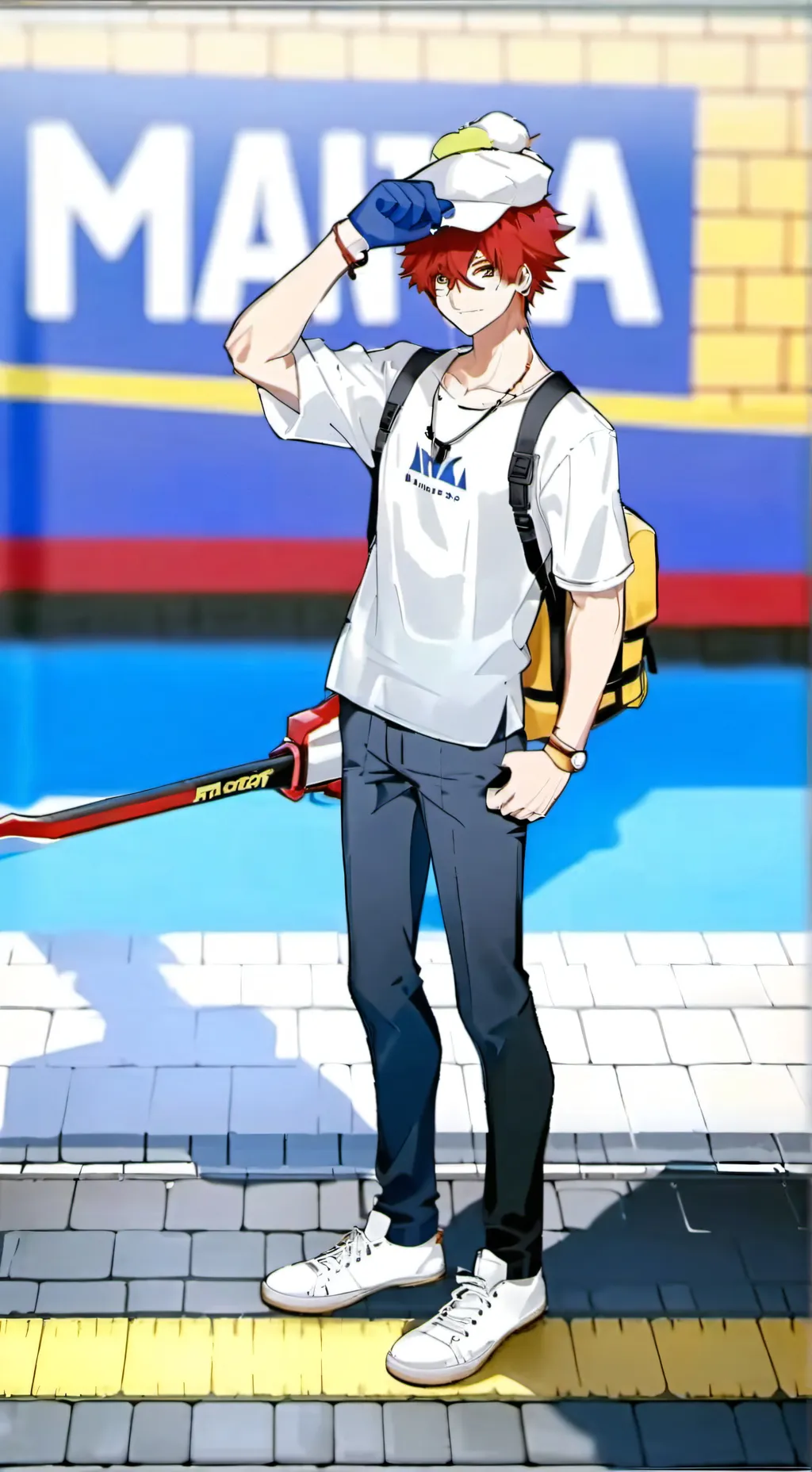 ai character: MHA AND MM2 SCHOOL background