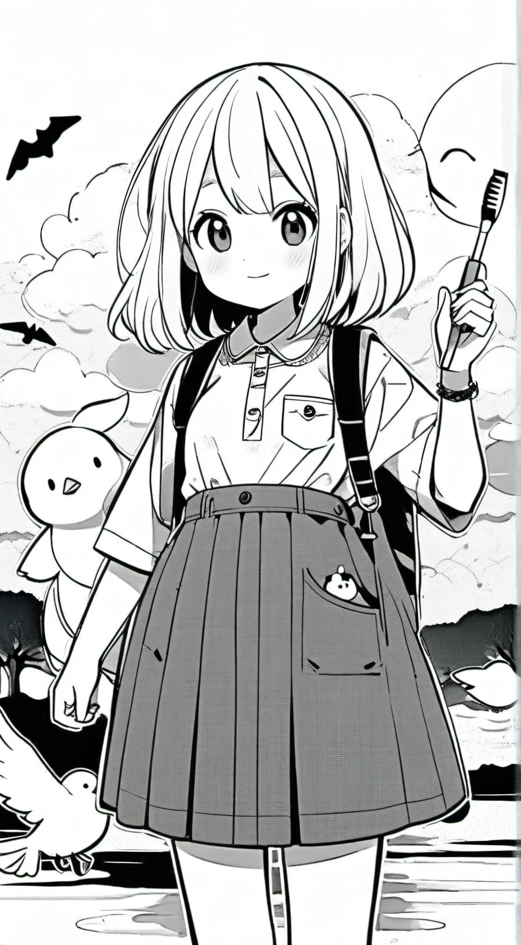 ai character: Bubble background