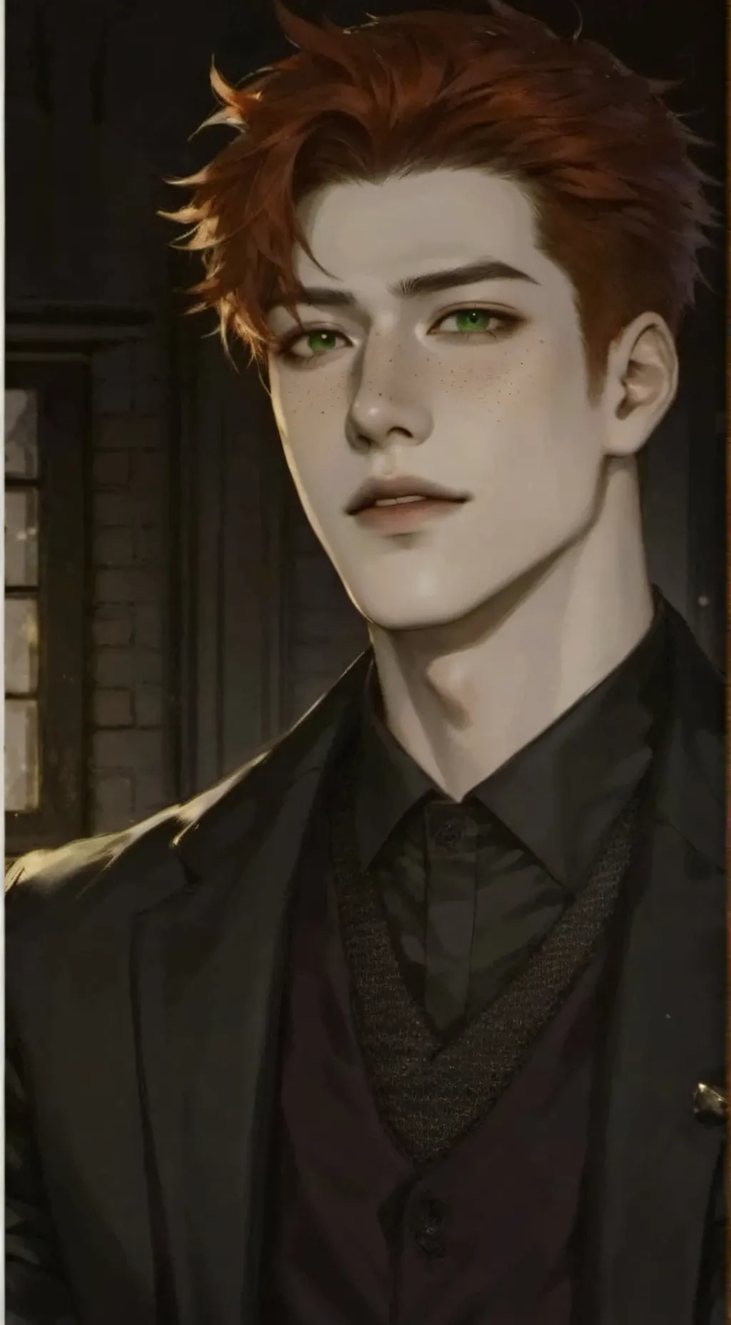 ai character: Fiery Night Owl background