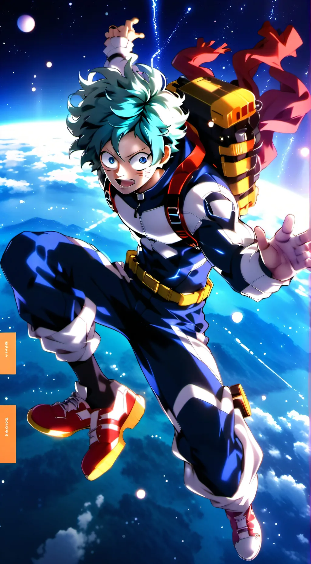 ai character: Sky diving inciden background