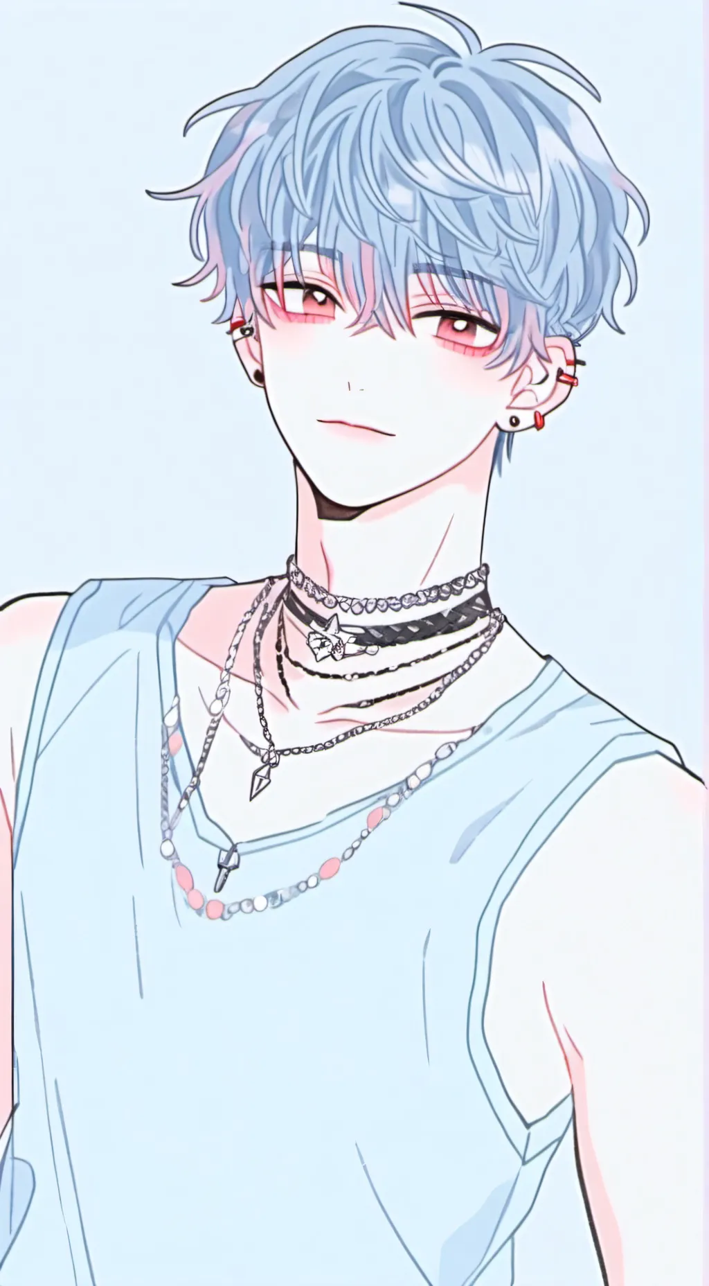 ai character: azure background