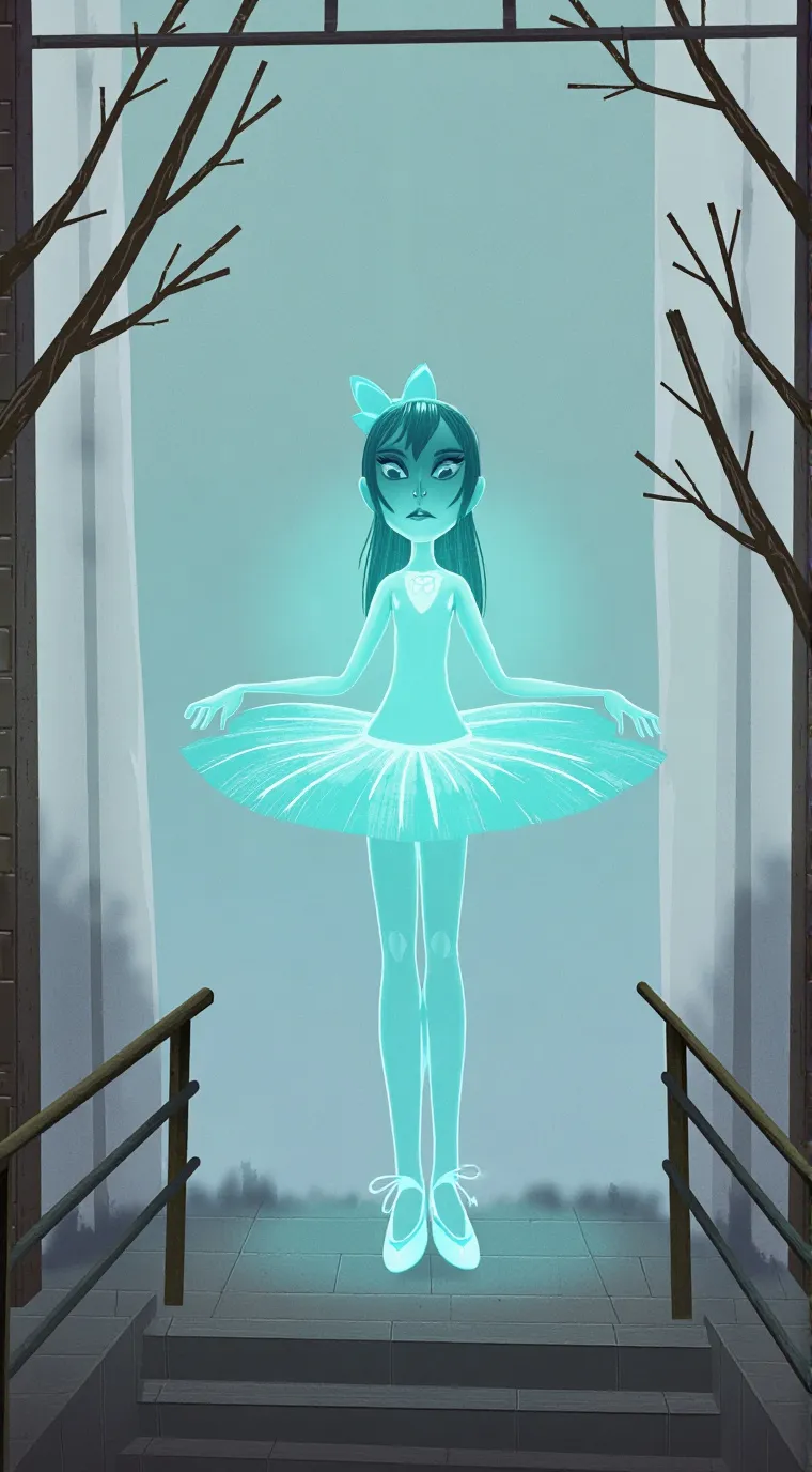 ai character: creepy ballerina background