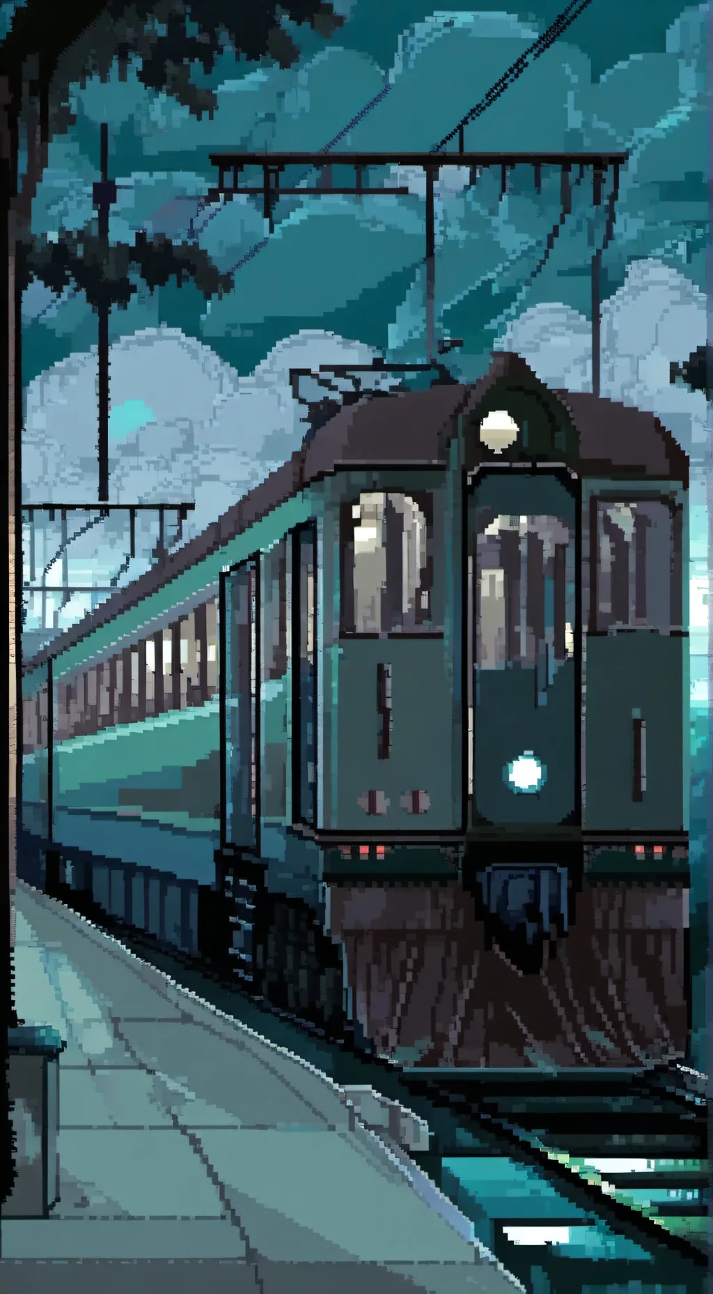 ai character: ghost train background