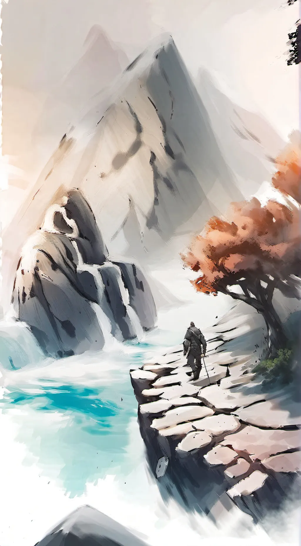 ai character: Горы background