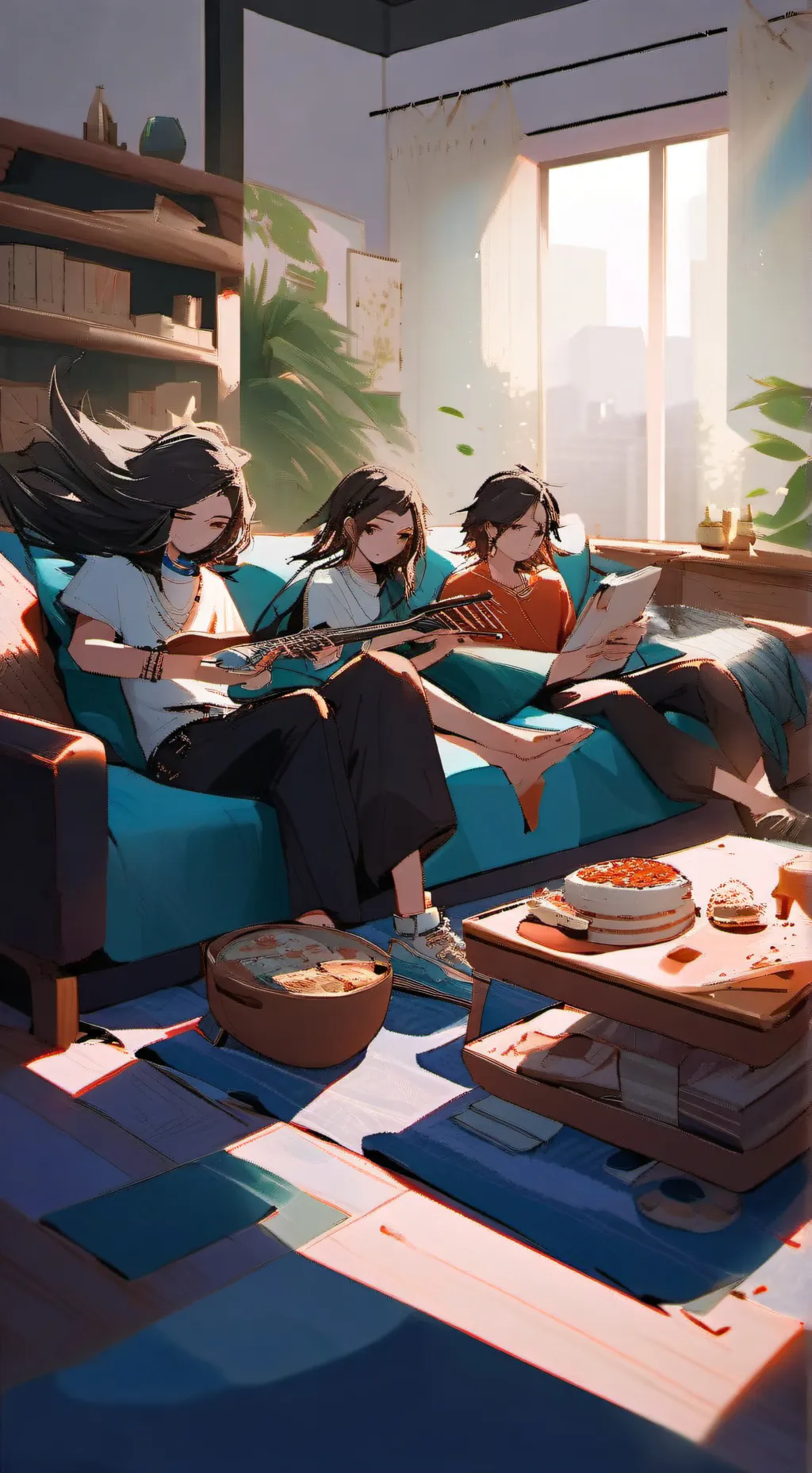 ai character: friend sleepover!  background