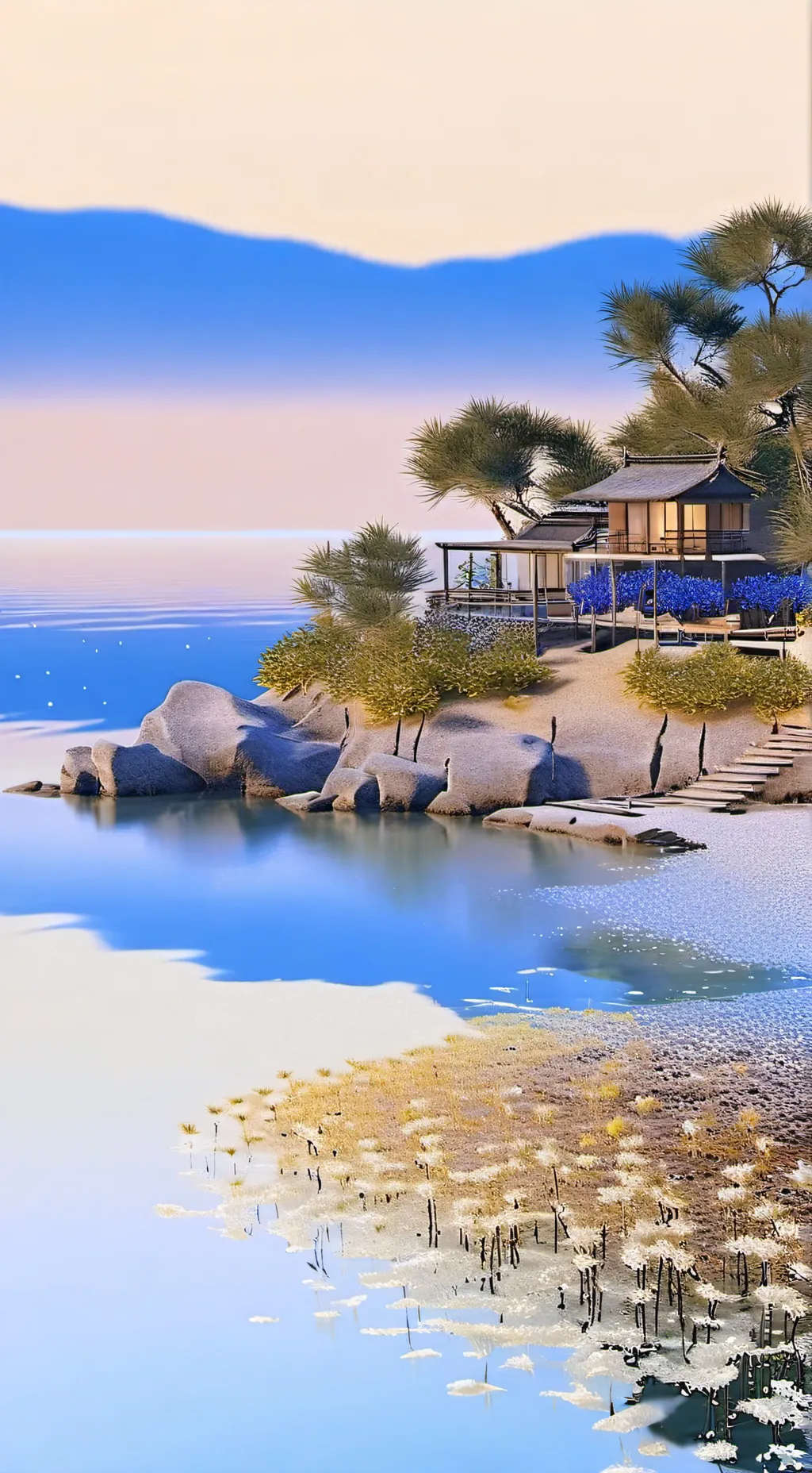 ai character: Skz beach  background