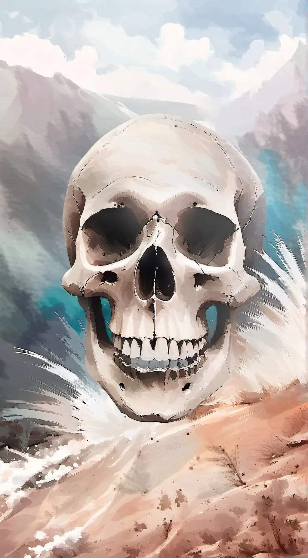 ai character: череп background