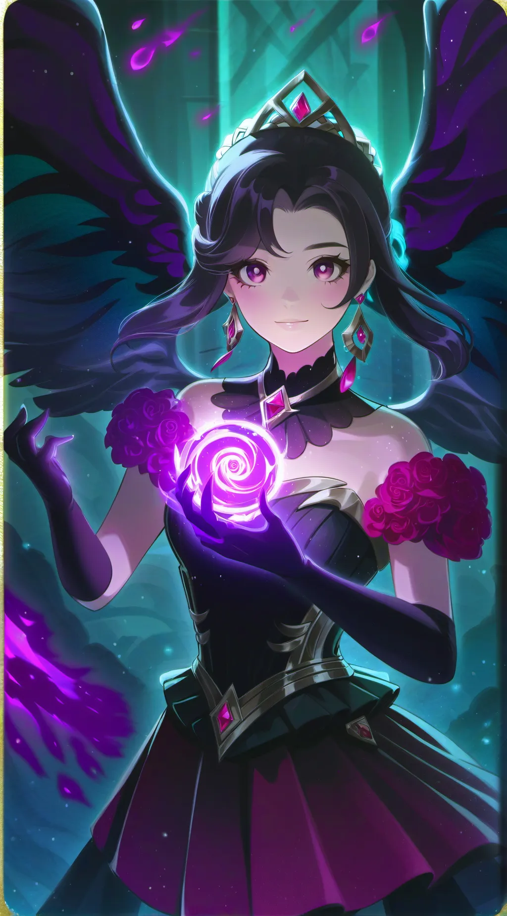 ai character: Queen of dark mha background