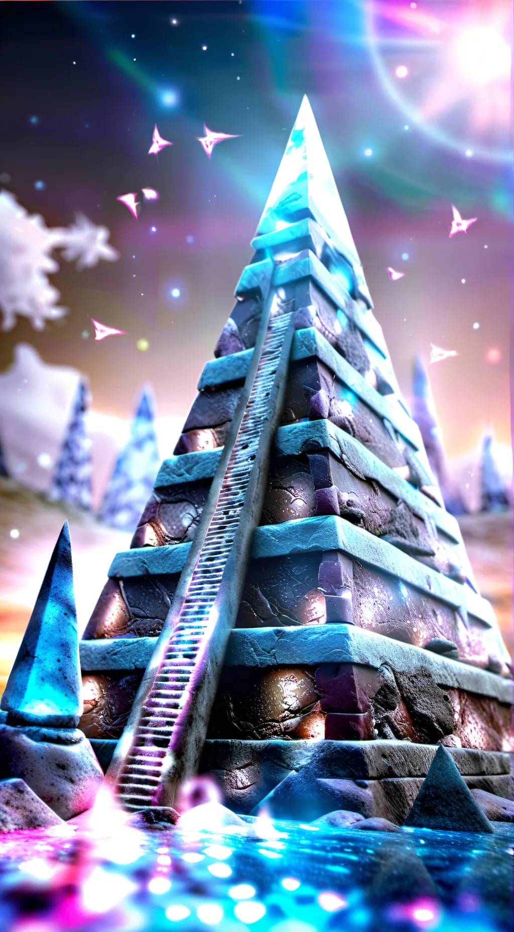 ai character: sprunki pyramixed background