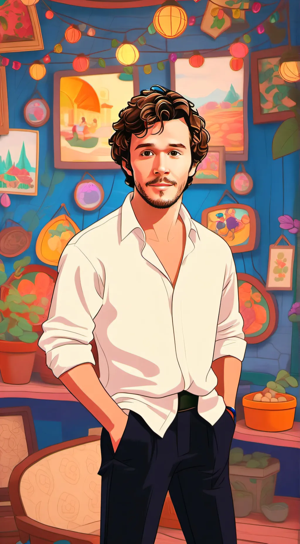 ai character: Adam Brody background