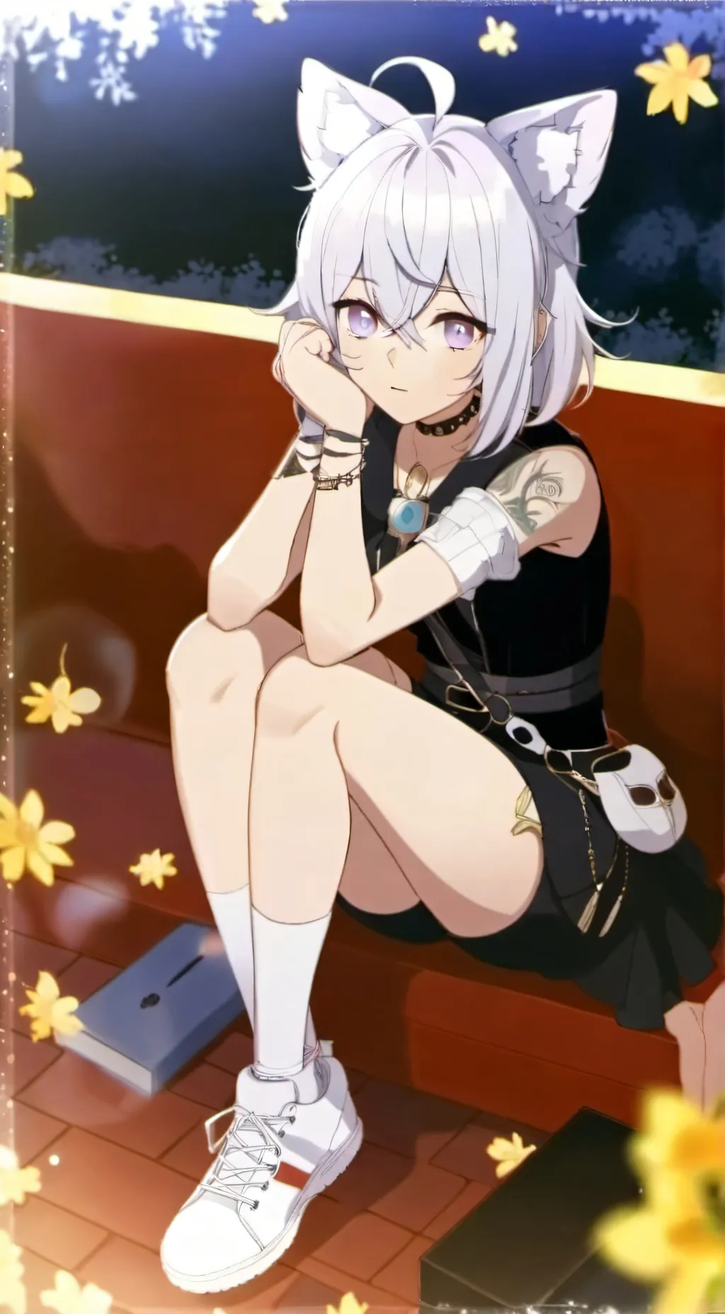 ai character: shy femboy  background