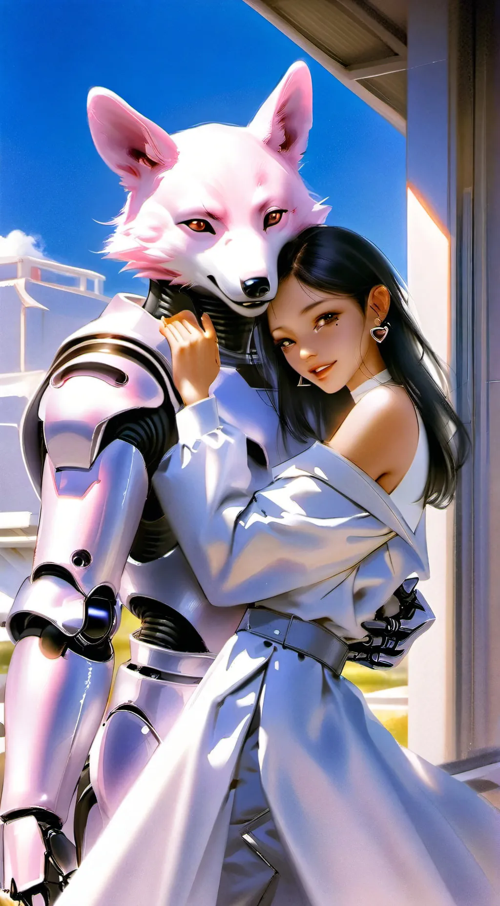 ai character: furry Slime infect background