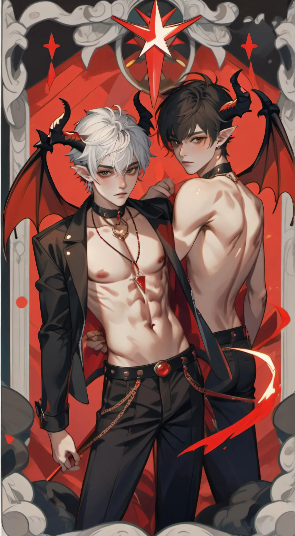 ai character: Avi and Eden background