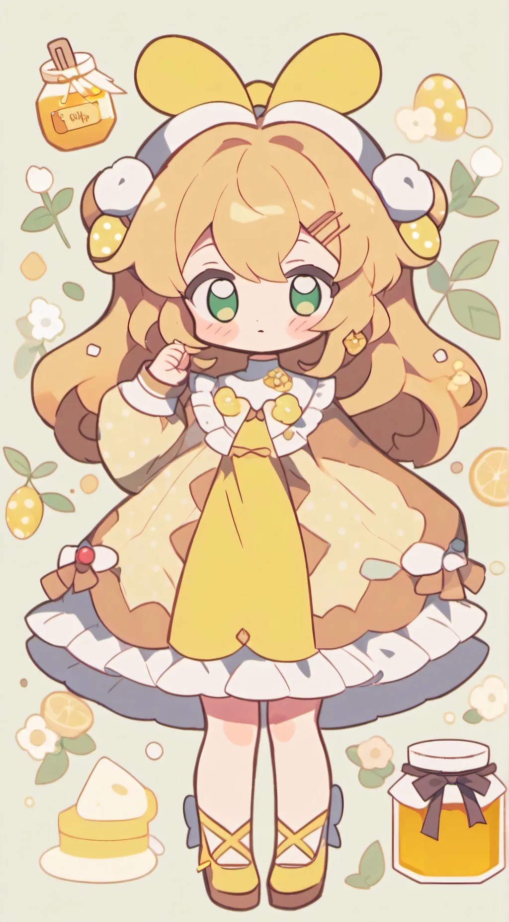 ai character: Honey pie background