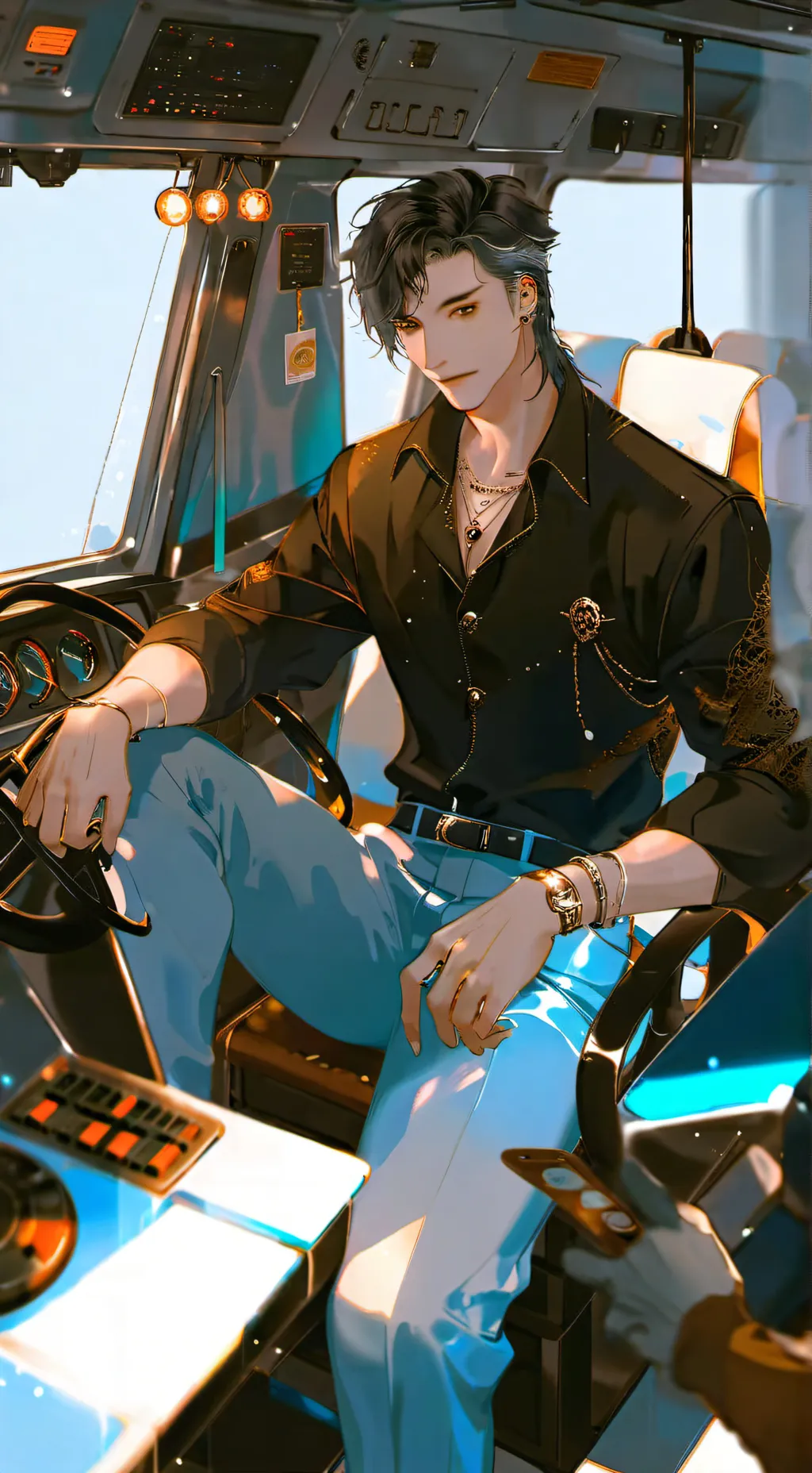 ai character: Bus Driver  background