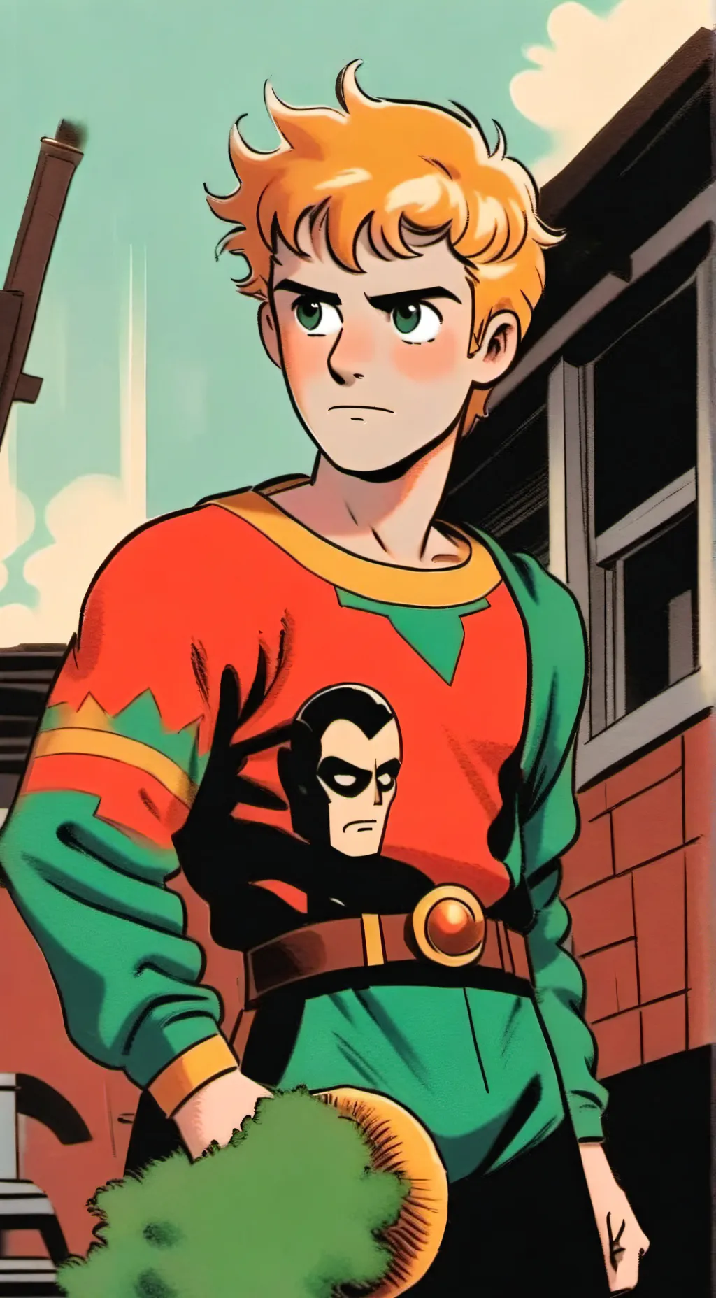 ai character: ❤️🧡💛💚🩵💚💛🧡❤️ background