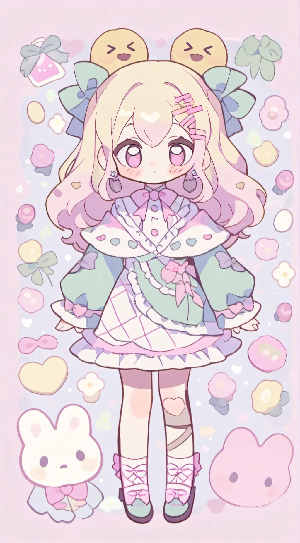 ai character: Emoji lily background