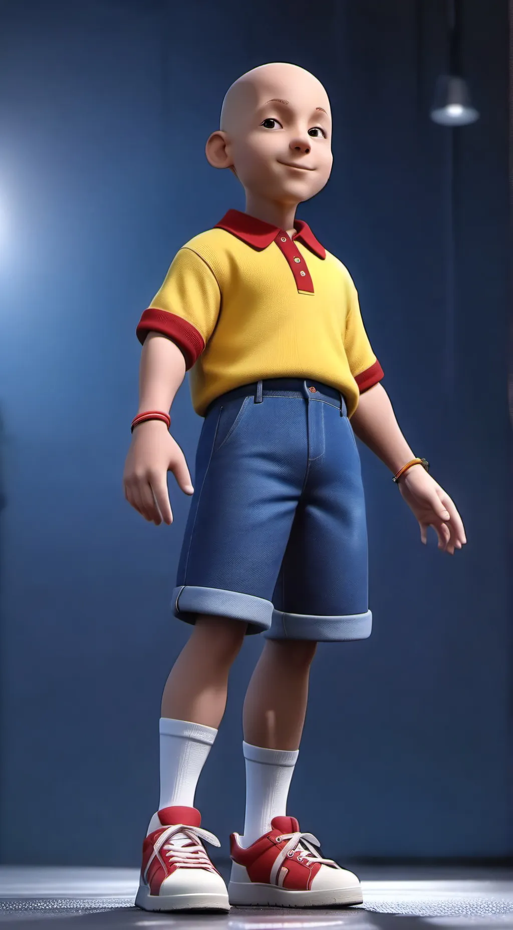 ai character: Caillou from  background