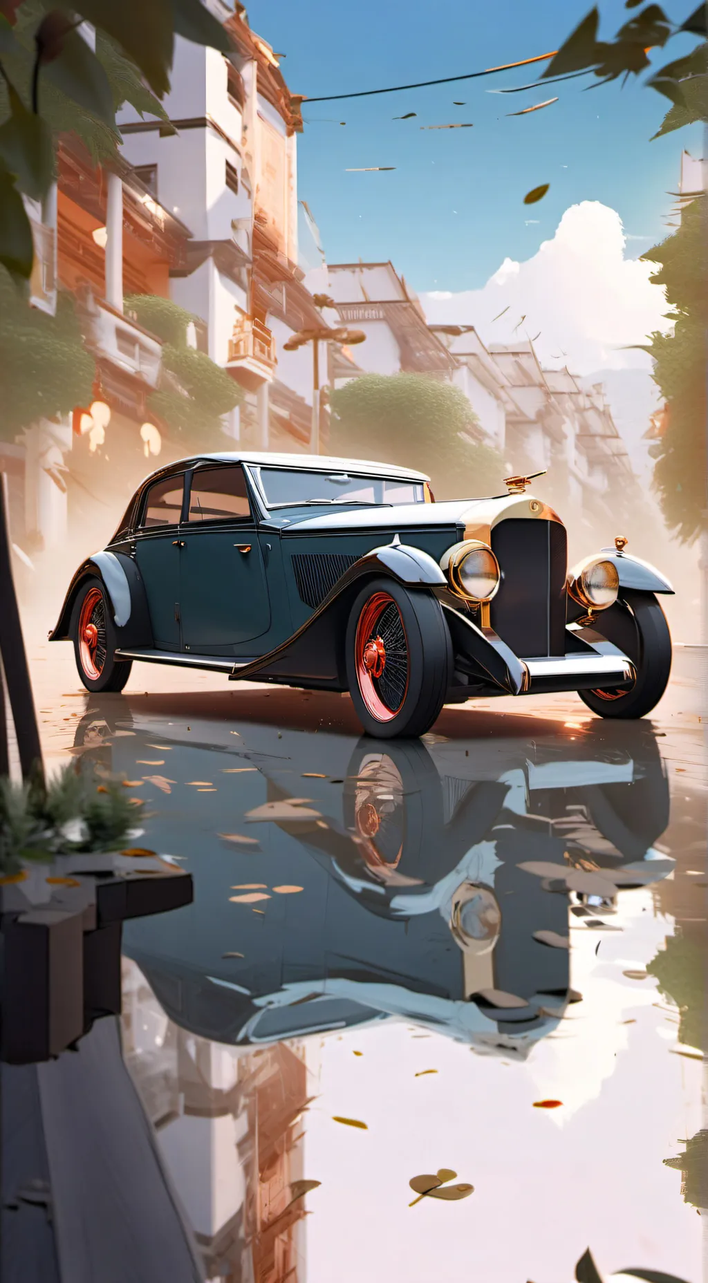 ai character: mr BIG 18 wheeler background