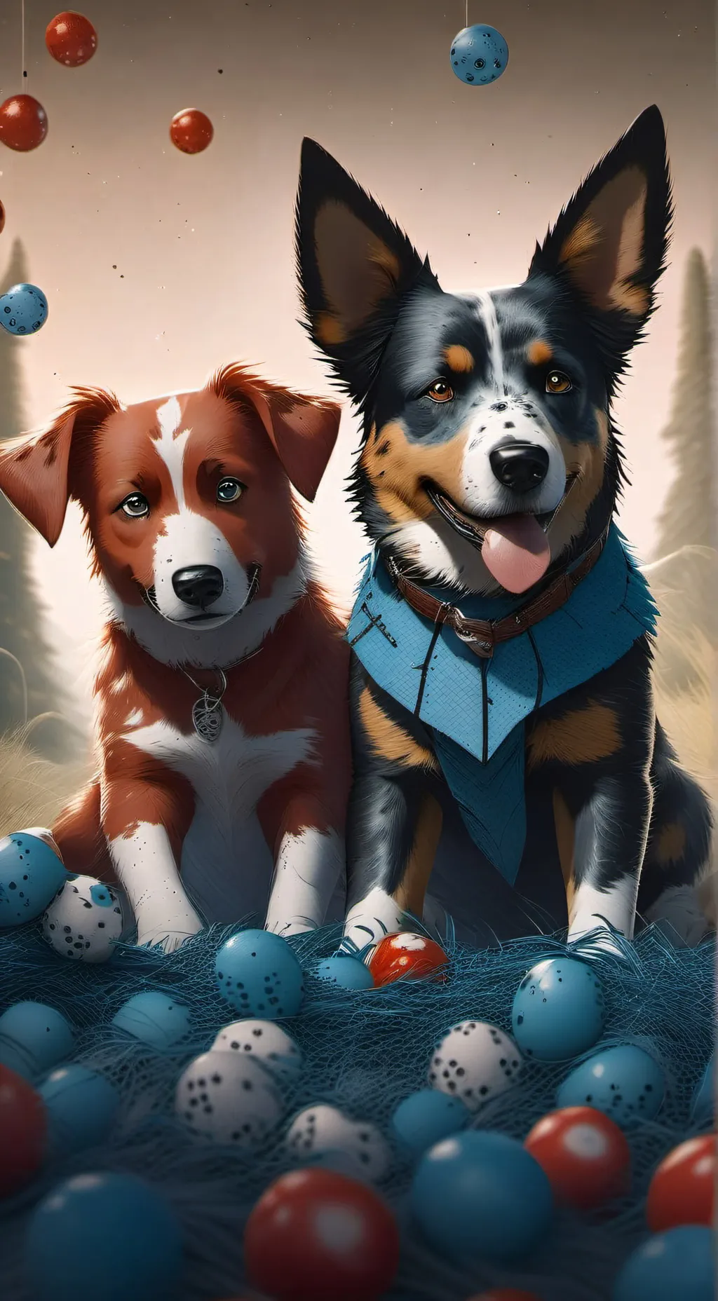 ai character: bluey background