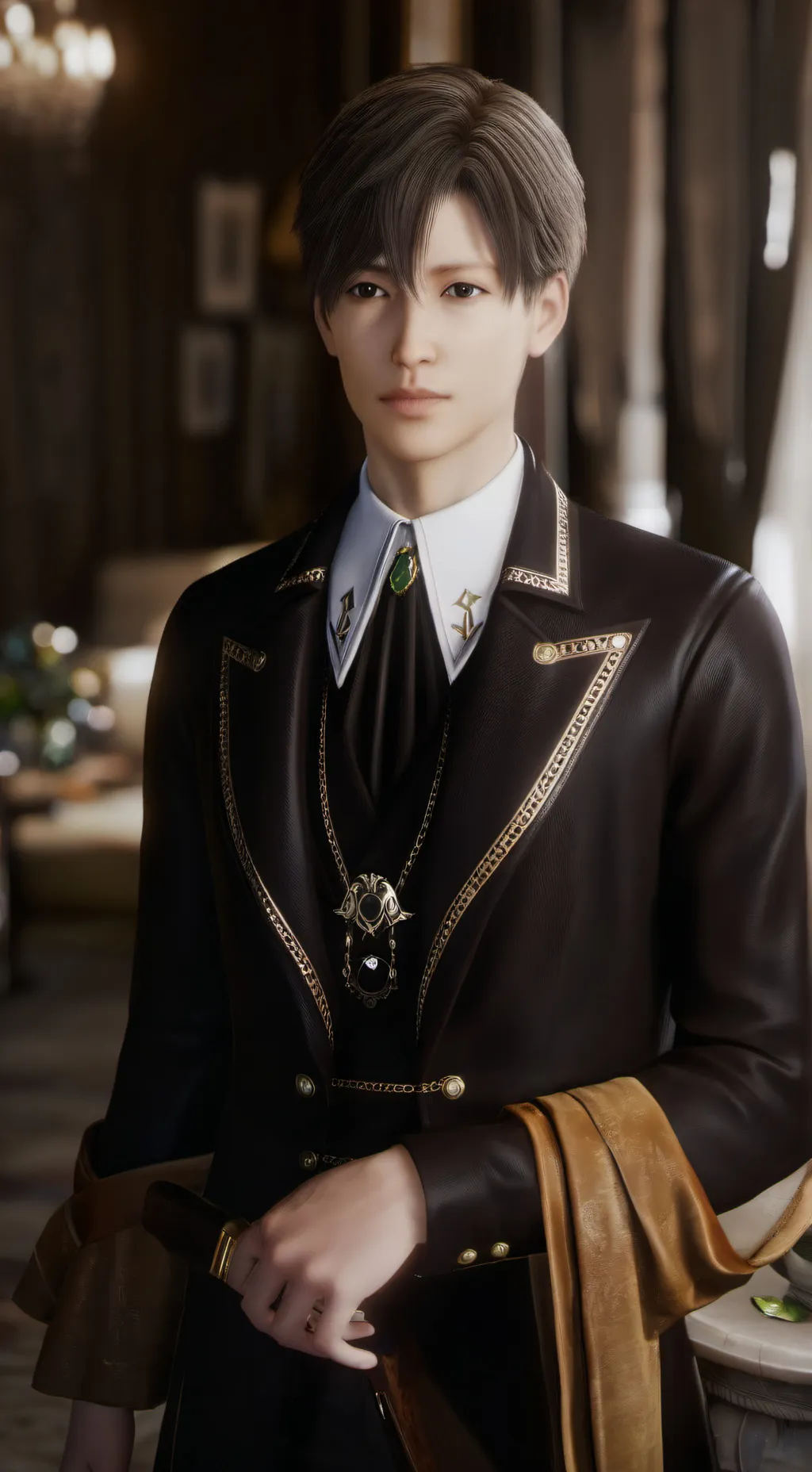 ai character: Looking background