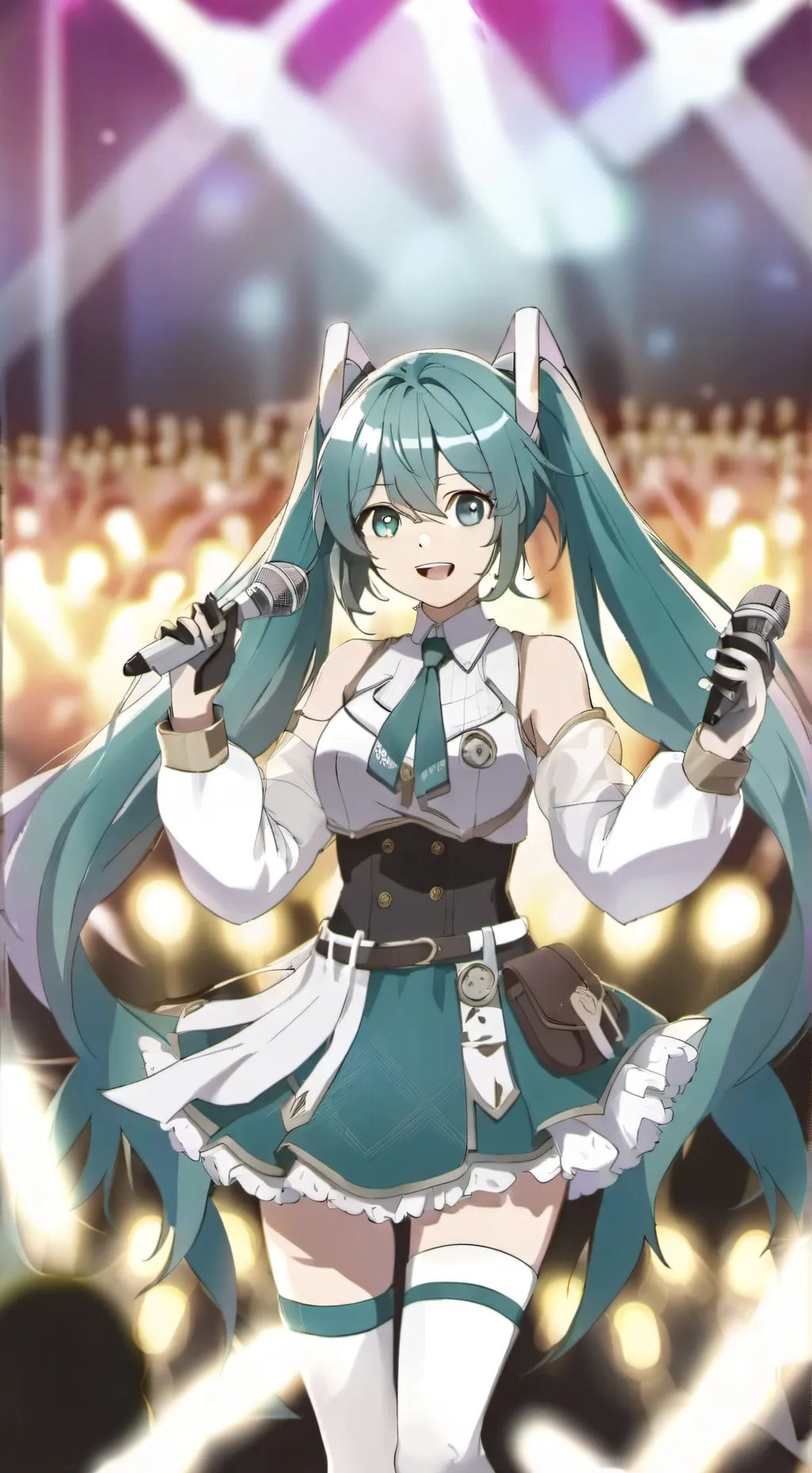ai character: Hatsune Miku  background