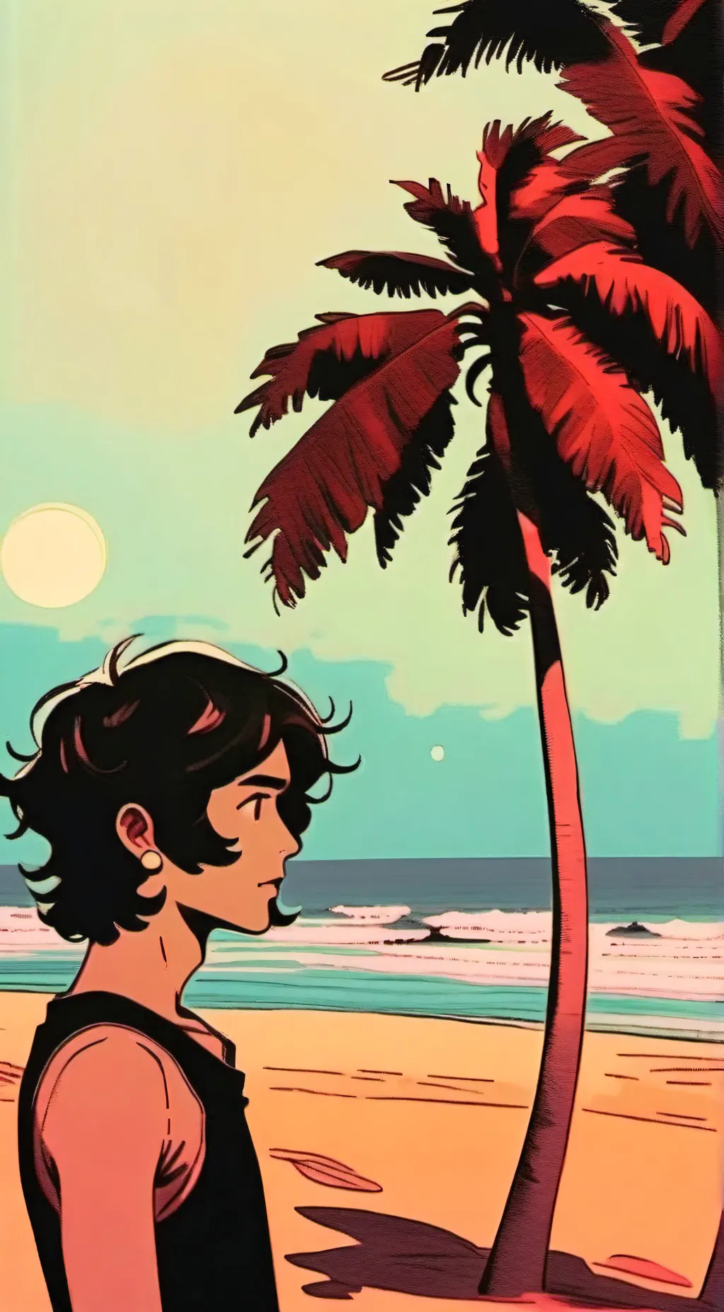 ai character: Forsake beach day! background