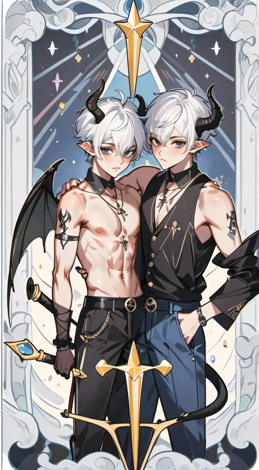 ai character: Avi and Eden background