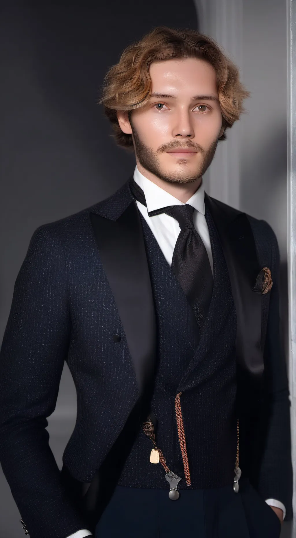 ai character: Toby Regbo background