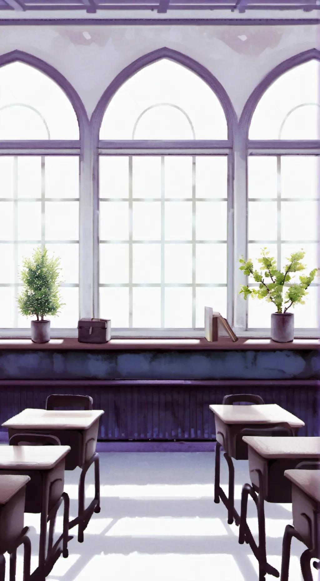 ai character: DW school  background