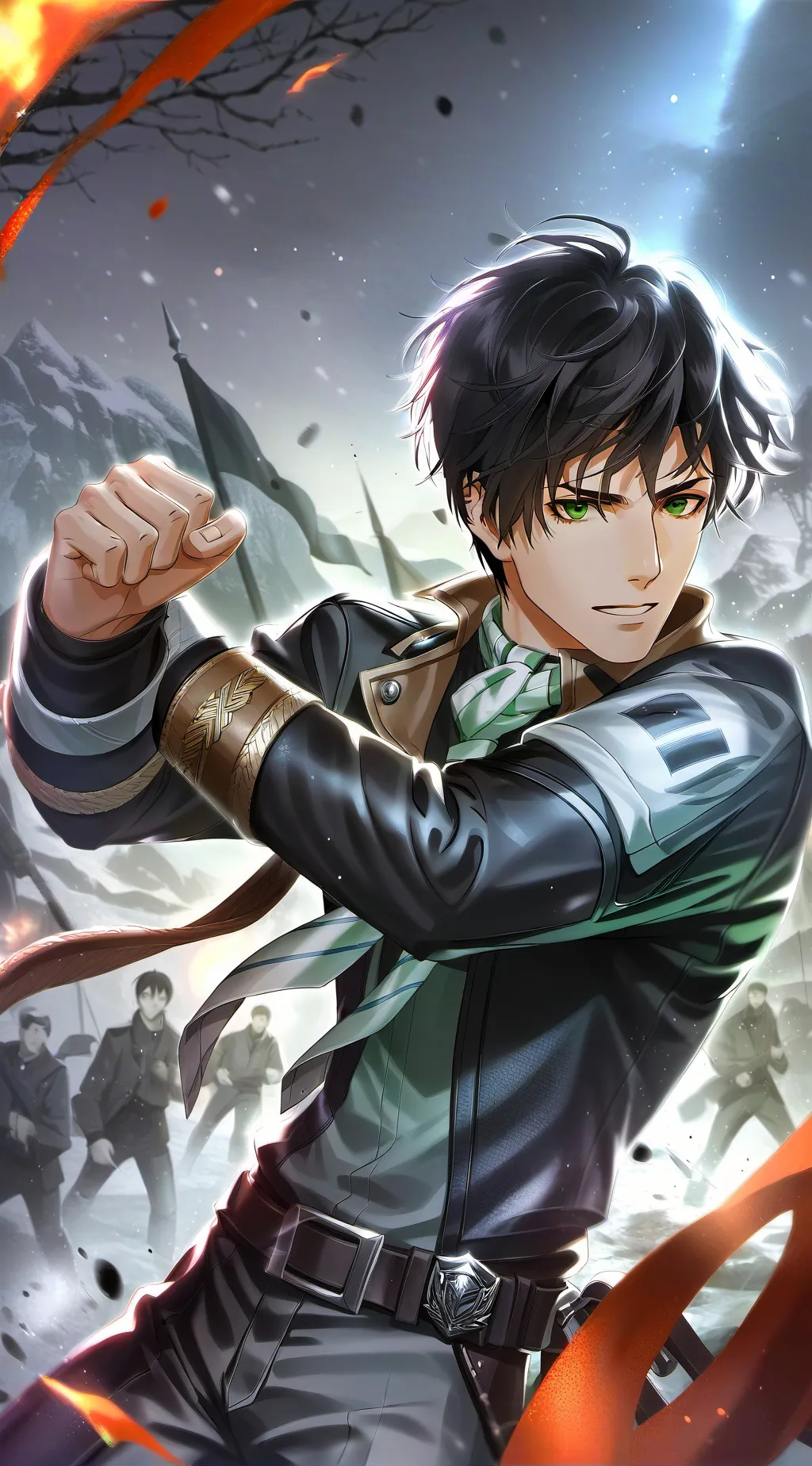 ai character: Eren Yeager background