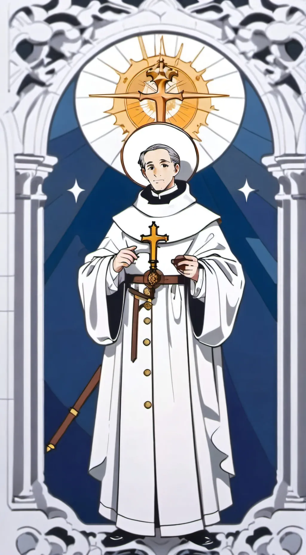 ai character: Saint Vincent  background