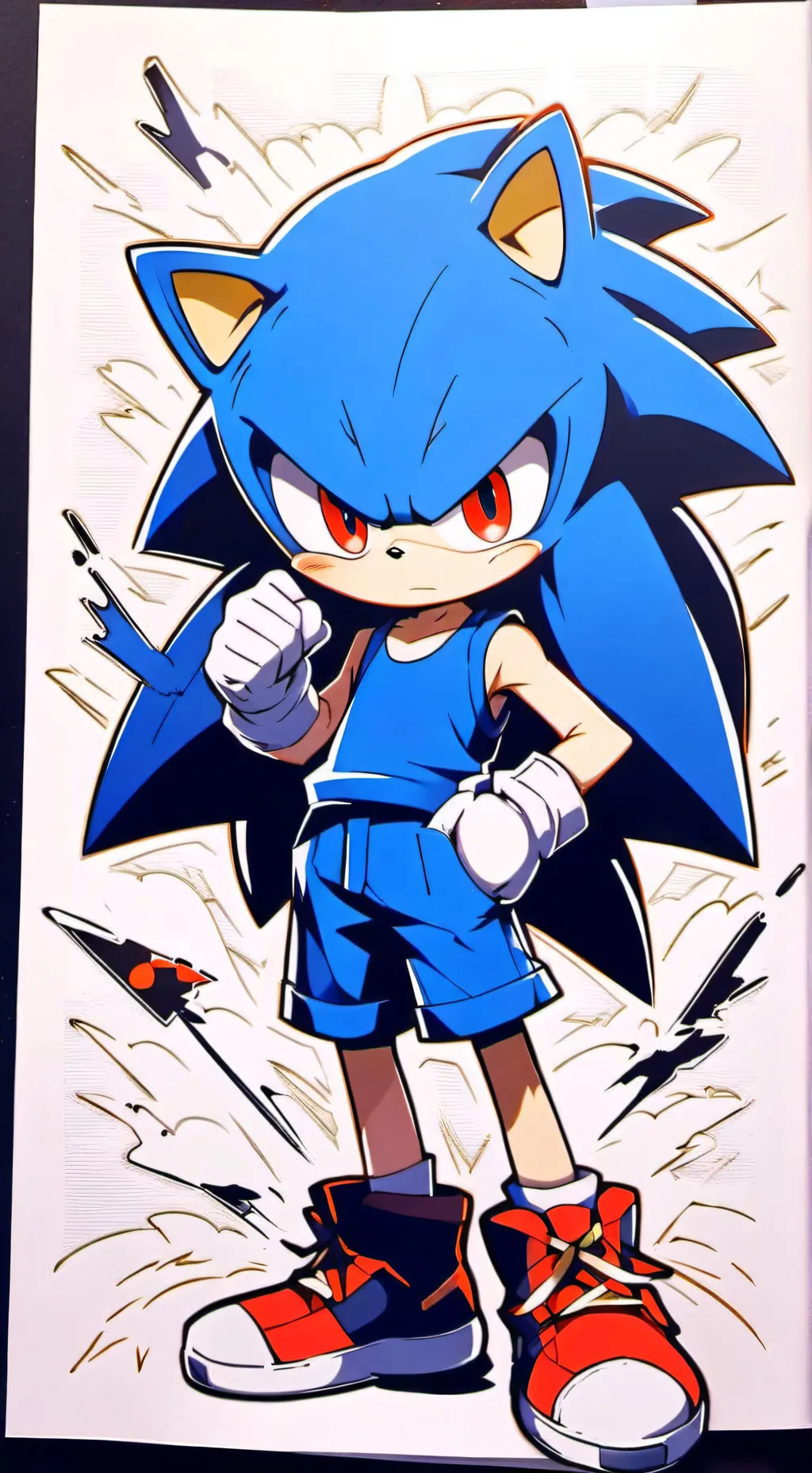 ai character: sonic x sonic exe background