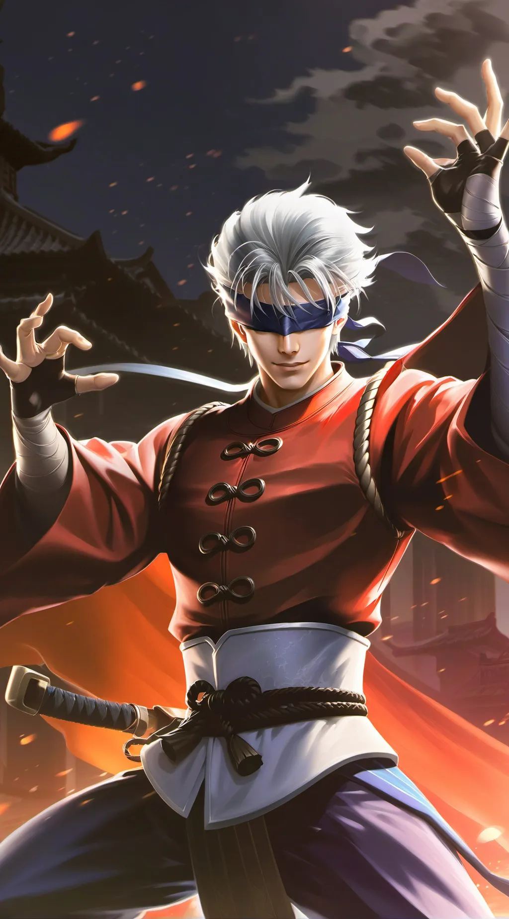 ai character: Gojo Satoru background