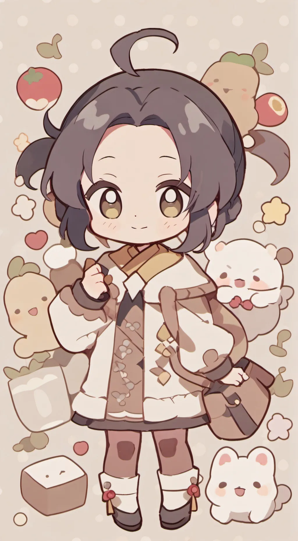 ai character: kny babies  background