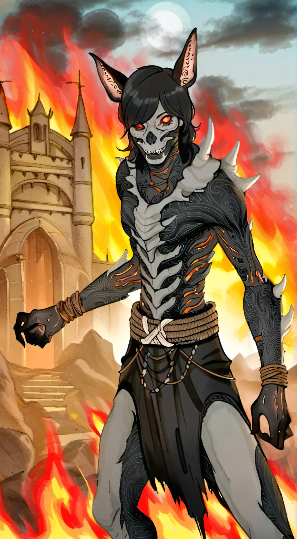 ai character: The Ashen Sentinel background