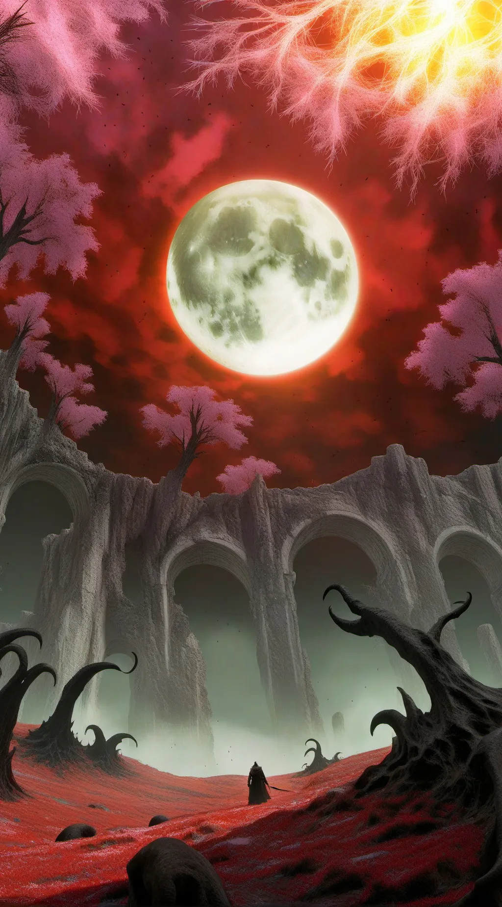 ai character: N AND UZI KISSING background