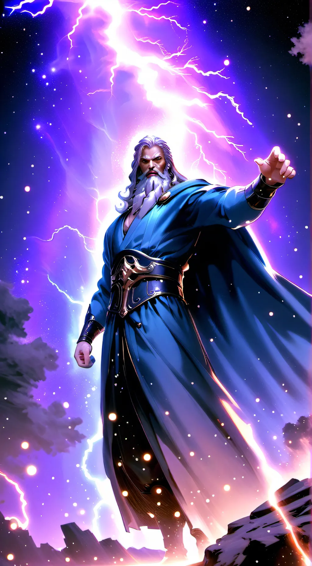ai character: zeus  background