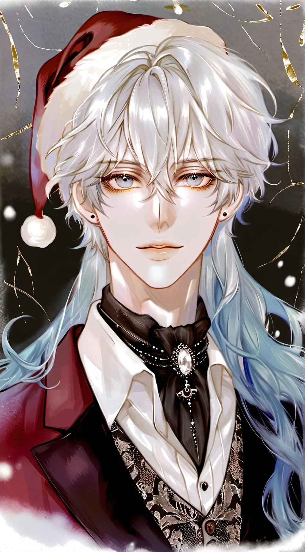 ai character: kriss Claus  background