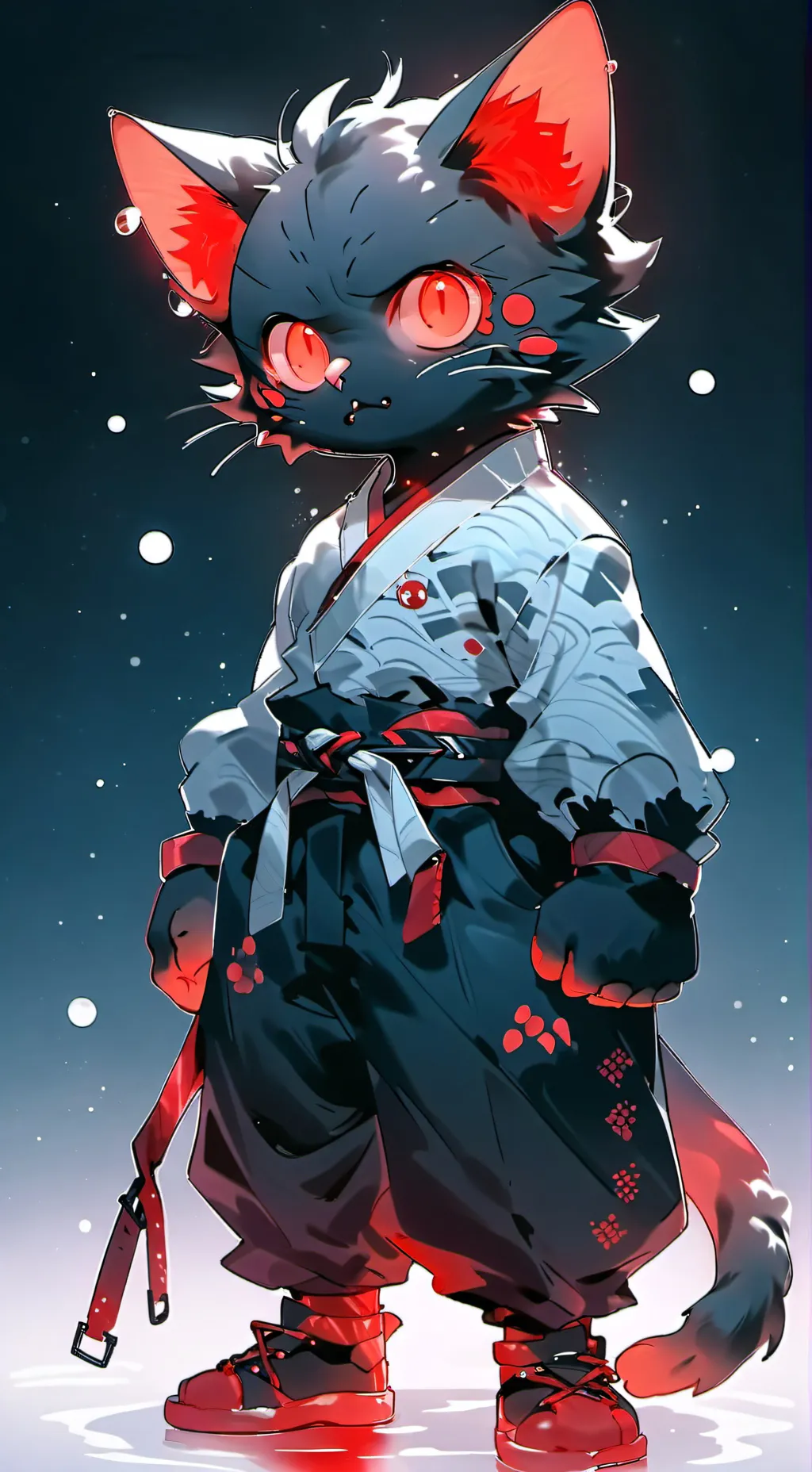 ai character: kny demon cat background