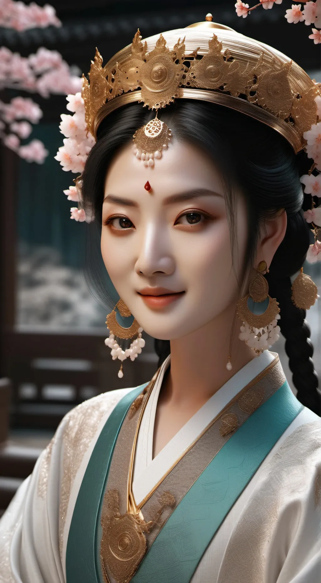 ai character: 花影 background