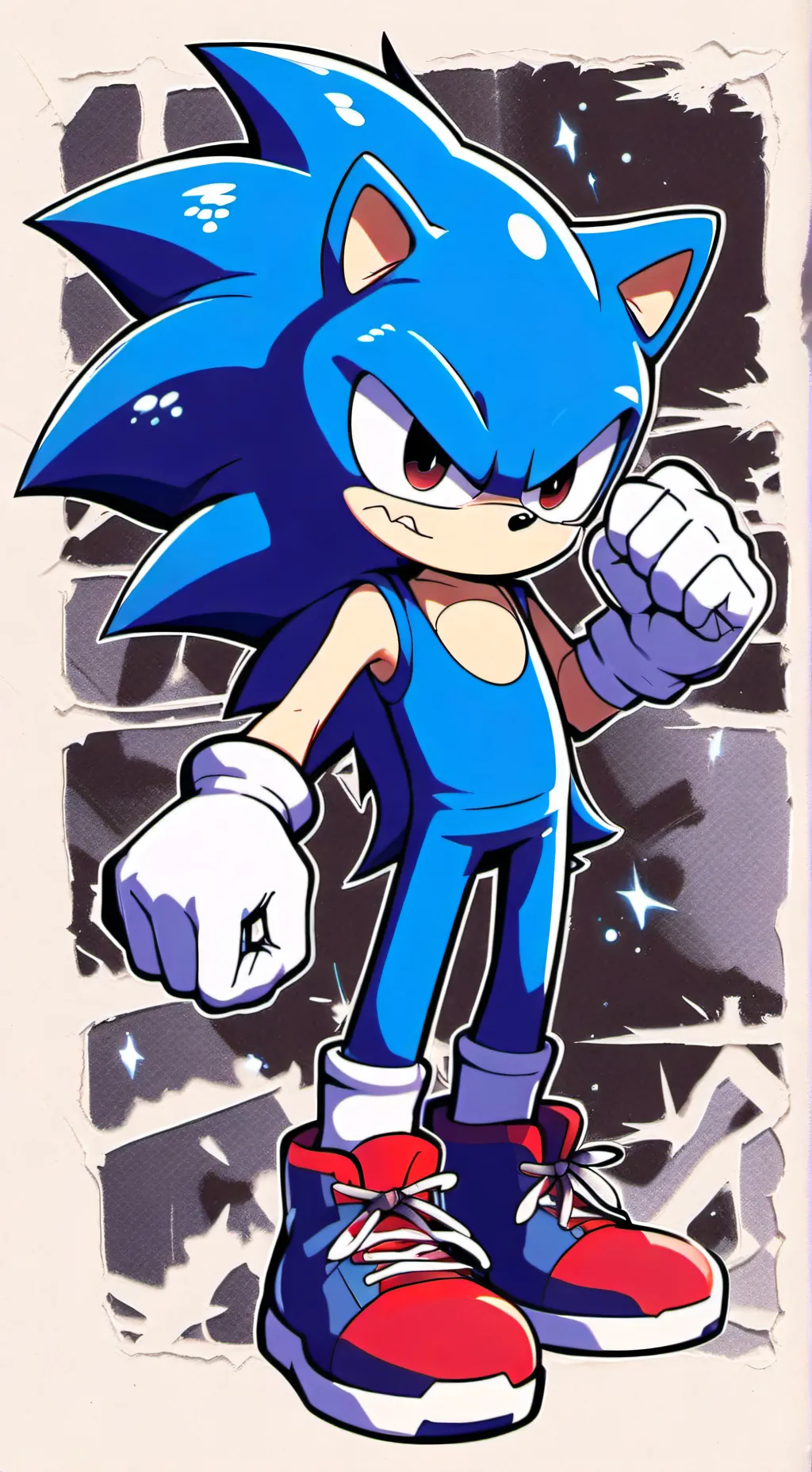 ai character: sonic exe x shadow background