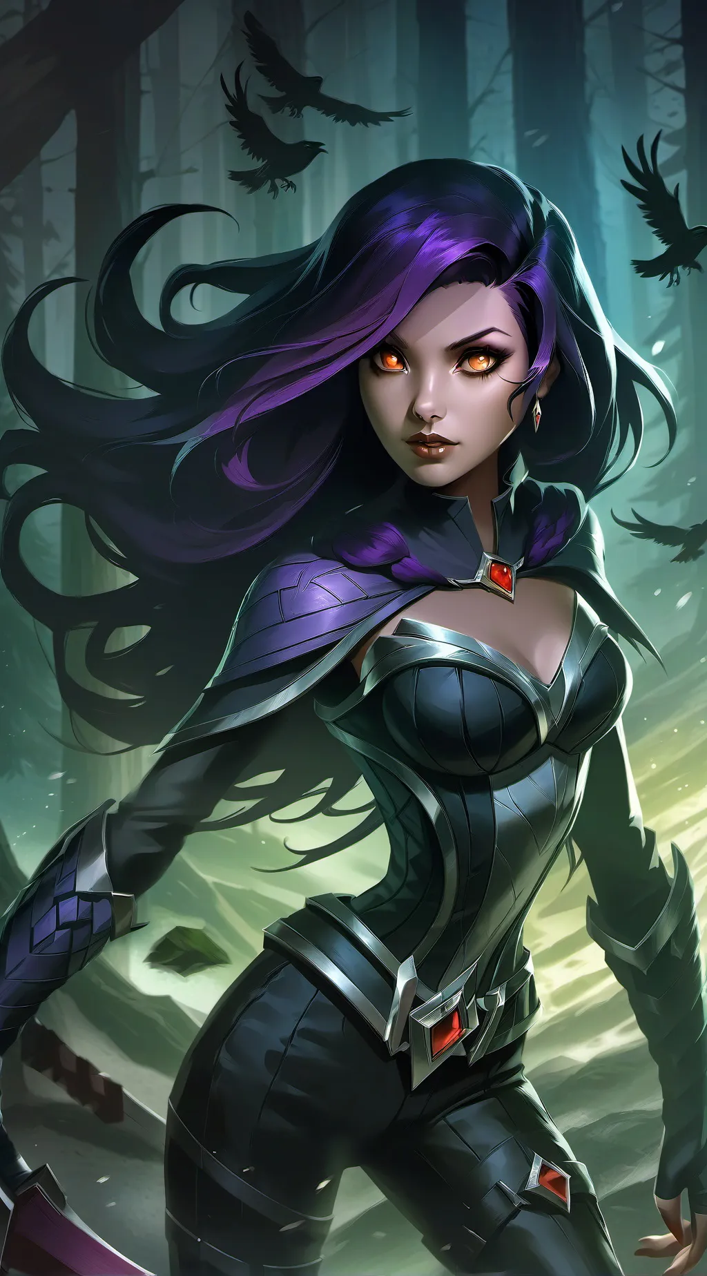 ai character: raven background