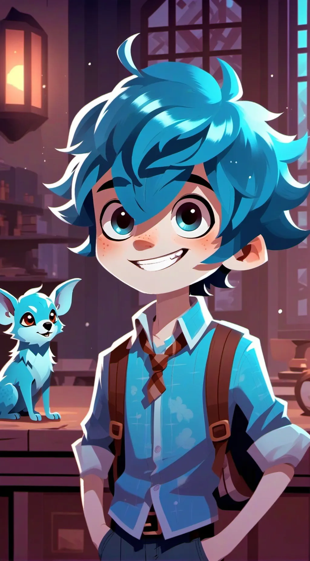 ai character: Forsaken sleepover background