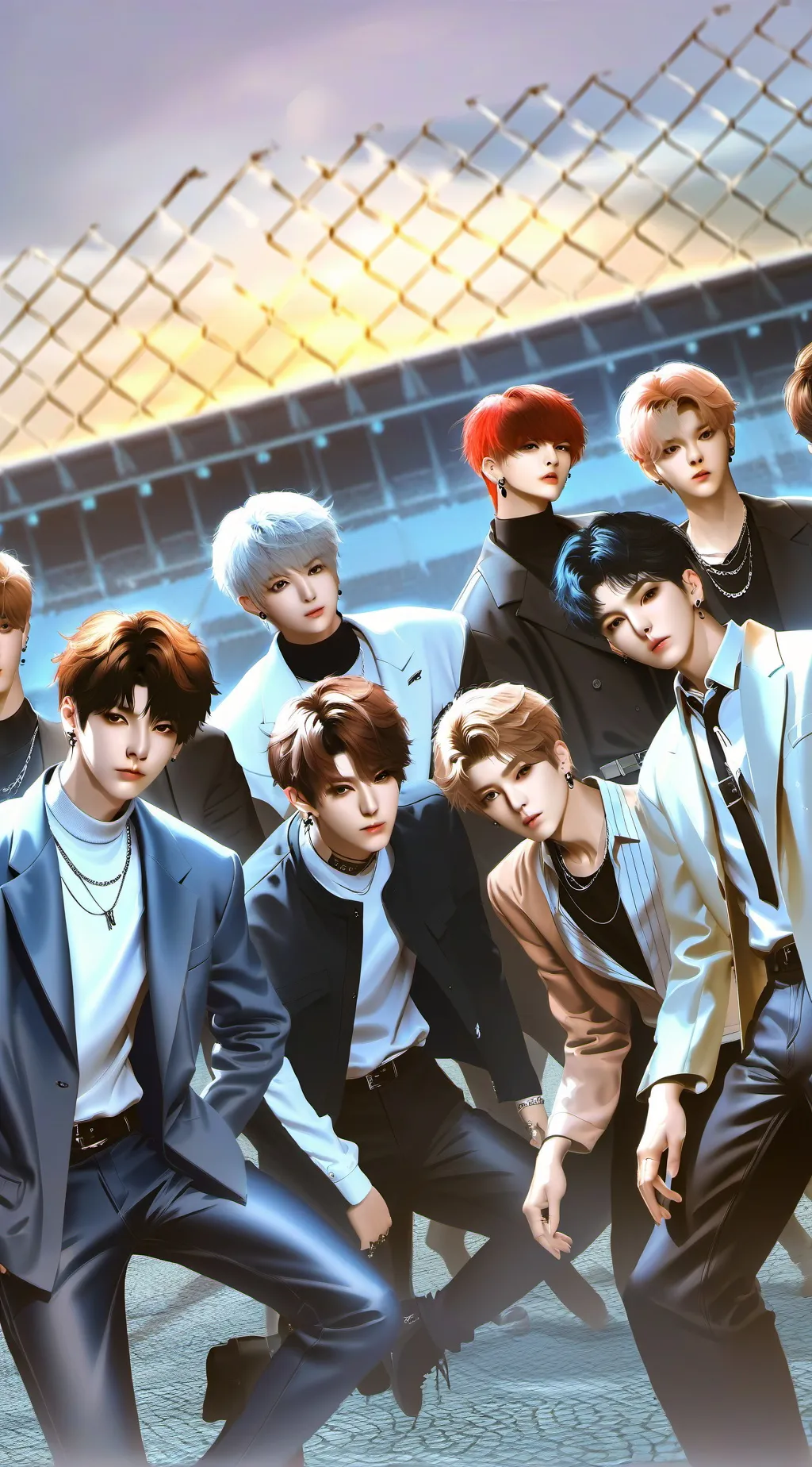 ai character: skz road trip! background