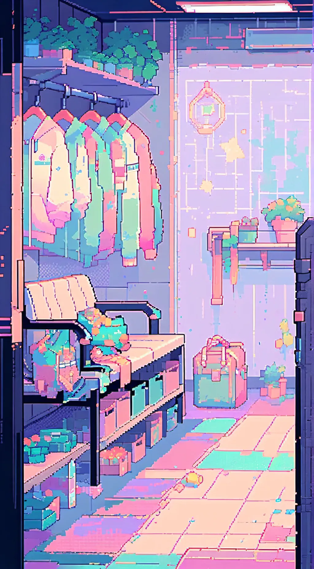 ai character: Backstage at AWE background