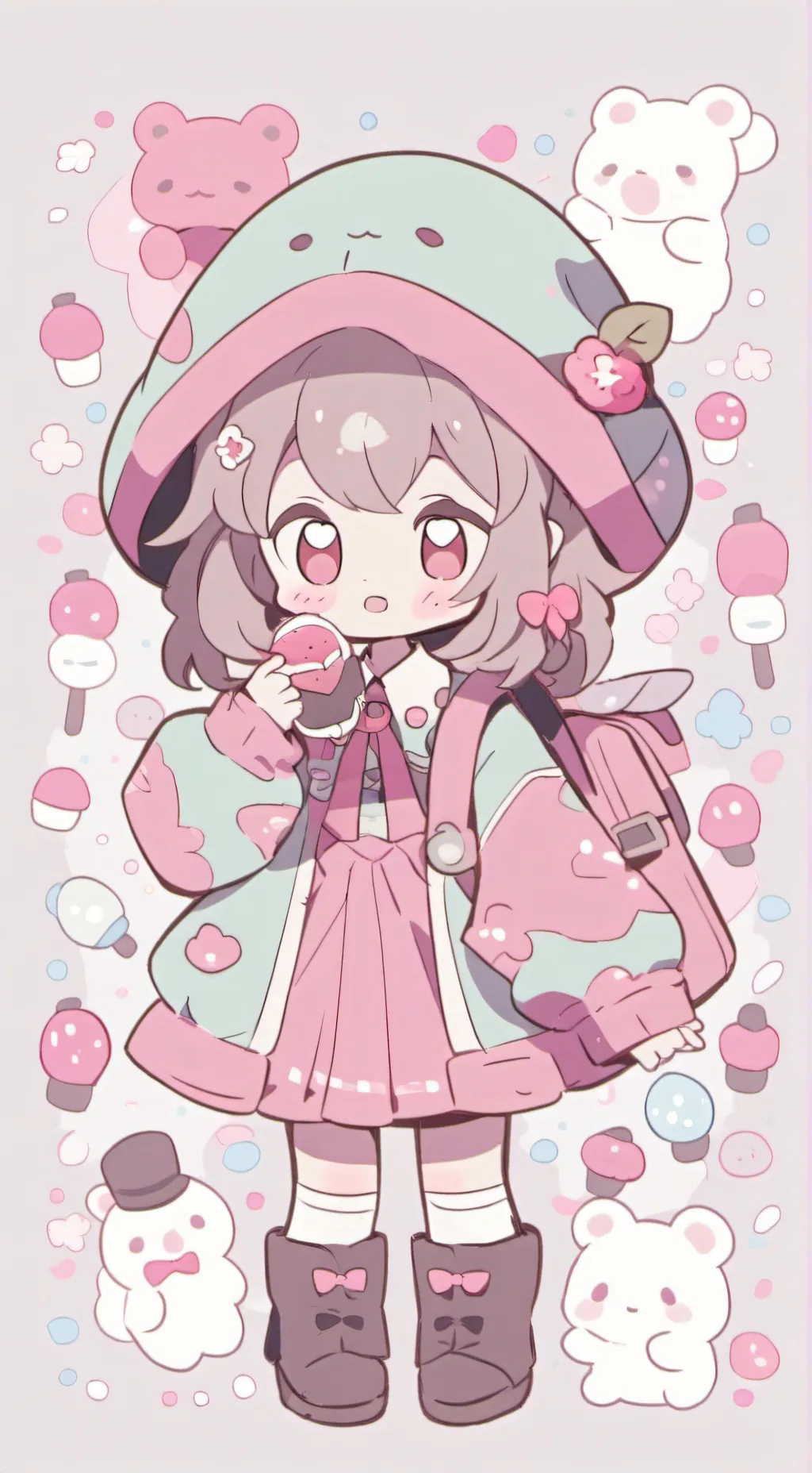 ai character: BABYMONSTER😈 background