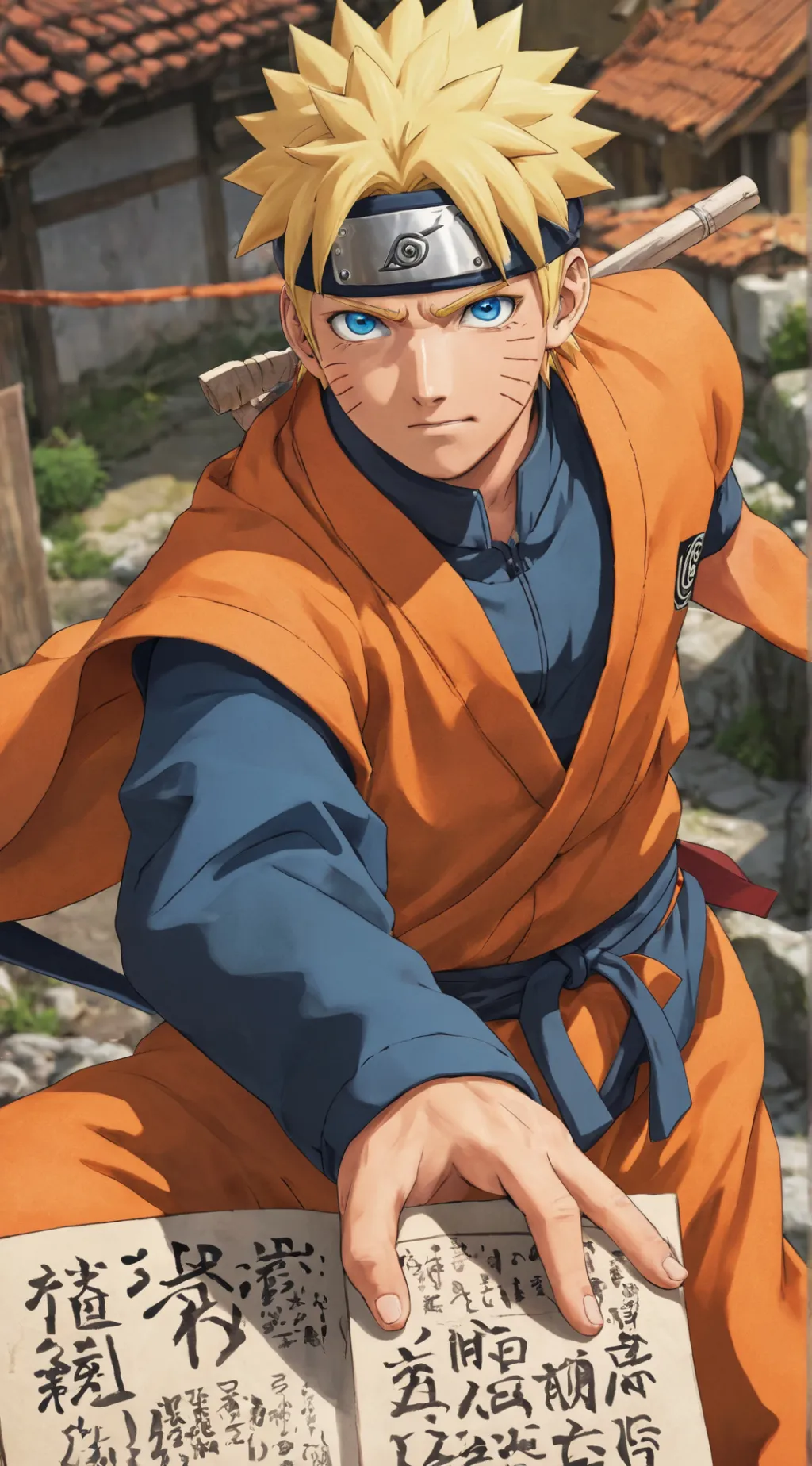 ai character: Naruto Uzumaki background