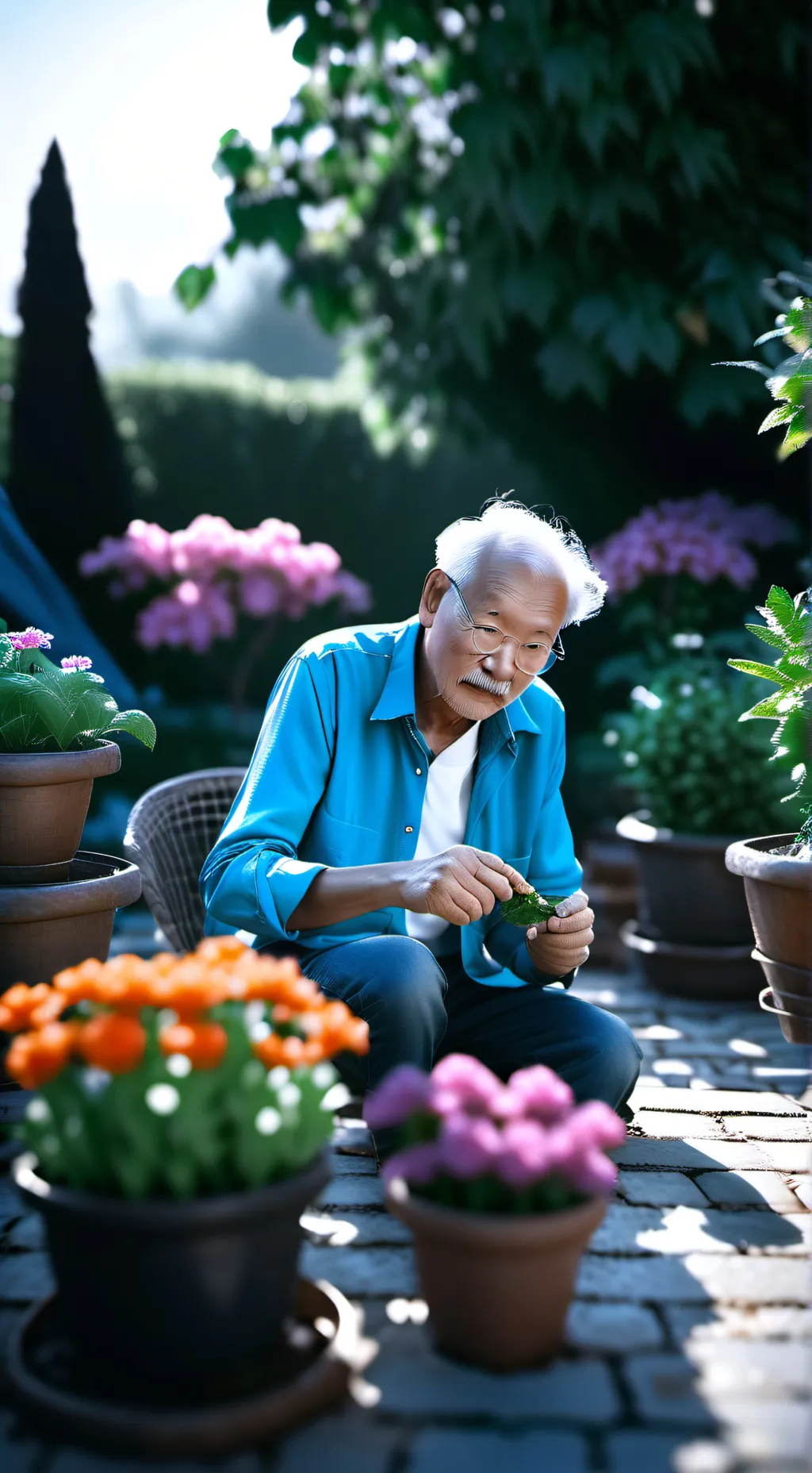 ai character: grow a garden background